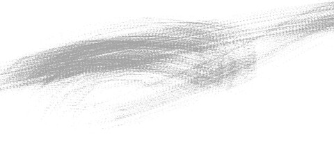 Grungy grey paint brush stroke texture isolated on clean white background