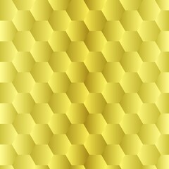 abstract golden background with a geometric mosaic made of hexagons