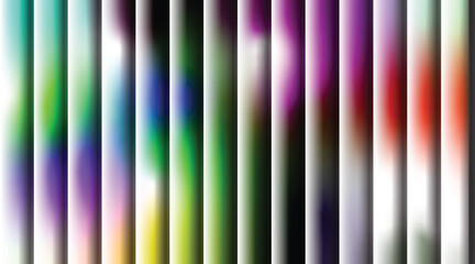 Set of 15 vibrant gradient strips with smooth color transitions suitable for modern background graphics