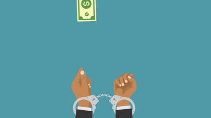 bribery law video animation corruption flat concept