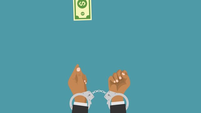 bribery law video animation corruption flat concept