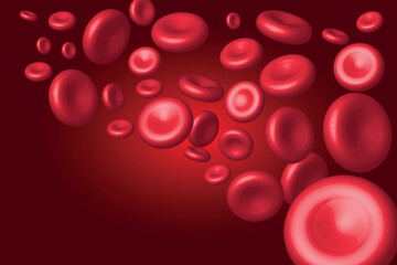 Red cells inside a vein