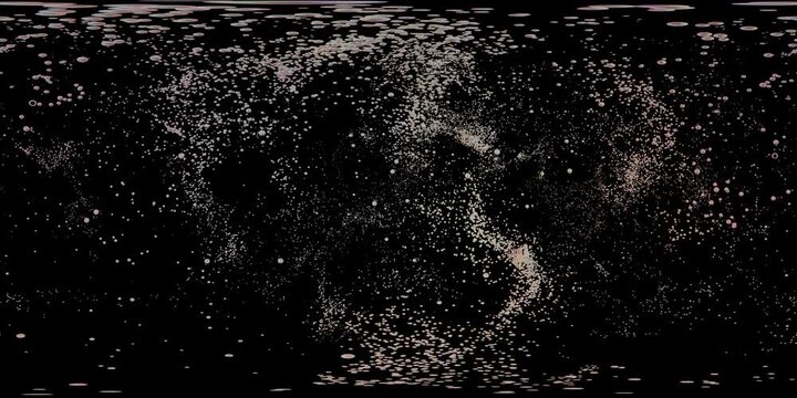 Abstract Cosmic Particle Chaos 360VR Video