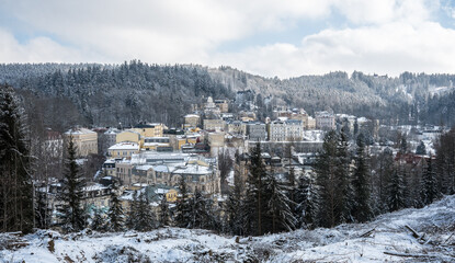 Panorama Marienbad im Winter