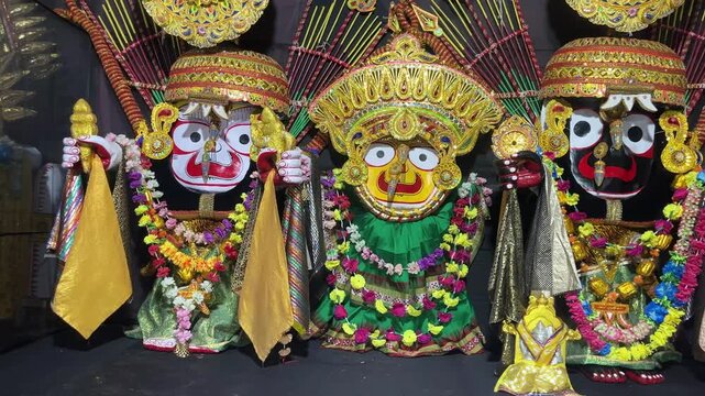 Lord jagannath , balabhadra , subhdra statue in puri.
