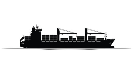 Obraz premium Cargo ship with containers and cranes vessel transport
