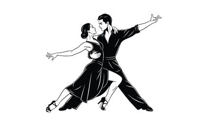 Couple dancing passionately romance movement