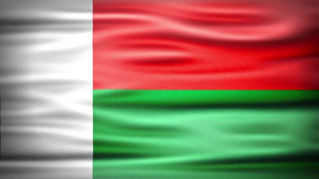 Wavy Flag of MADAGASCAR Animation, Short Looping Video of National Symbol