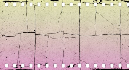 Vintage Film Strip Texture with Gradient and Cracks