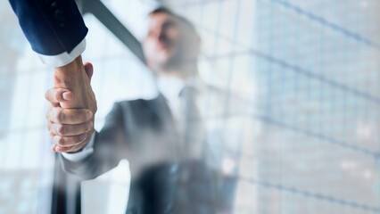 Business handshake deal agreement remix