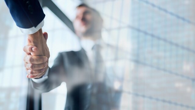 Business handshake deal agreement remix