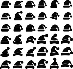 Minimalist christmas santa hat collection