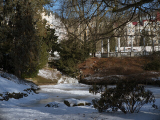 Kurpark Marienbad im Winter
