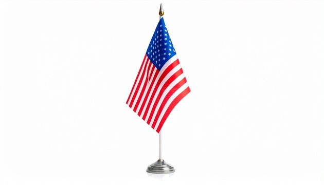 the U.S. flag on white background