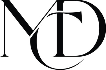 MCD, MDC Letter Business Logo Design Alphabet Icon Vector Monogram