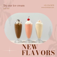 New flavors Instagram post template