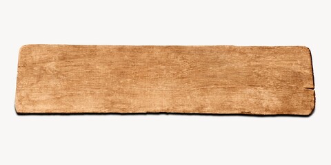 Wooden board image on white