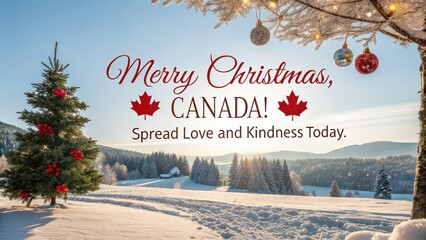 Experience the magic of a Canadian Christmas with festive trees, snowy landscapes, and a heartwarming message of love and kindness.