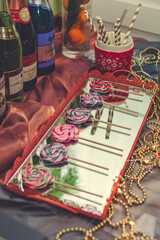 Sparkling Holidays: Gold Beads and Fairy Lights in a Warm Glow