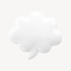 Speech bubble icon, 3D minimal illustration