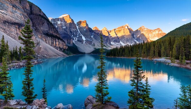 moraine lake at sunrise banff national park canada