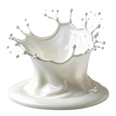 Crown of white liquid splash, on black background