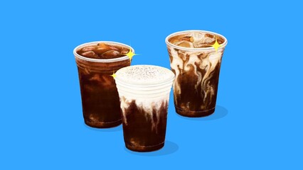 Freshly brewed coffee computer wallpaper, morning drinks illustration