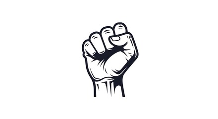 A hand with a clenched fist, symbolizing strength and solidarity