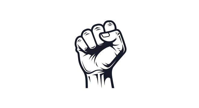 A hand with a clenched fist, symbolizing strength and solidarity