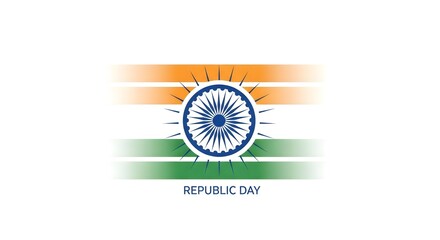 The Indian flag and text celebrating Republic Day.