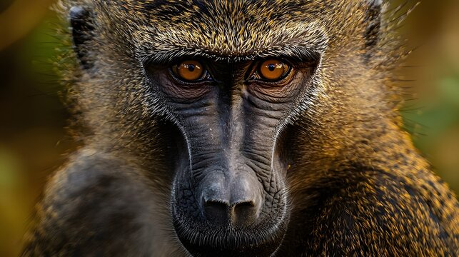 Wild primate eyes capturing natural forest emotion high resolution picture