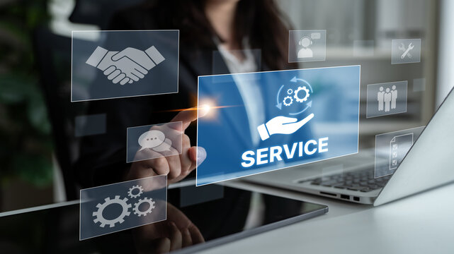 Customer service and support workflow with cooperation, communication, maintenance, and checklist icons for efficient service operation and user satisfaction Latch