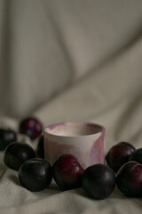 Handmade Candle with Rose and Cherry Scent
