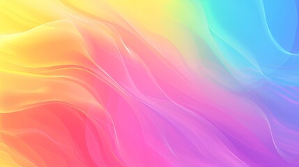 Obraz premium Abstract background with colorful fluid waves. Soft and smooth gradient texture in motion. Modern digital art wallpaper