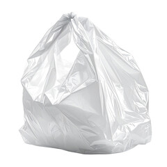 Obraz premium Plastic bag filled with unknown items on a black background