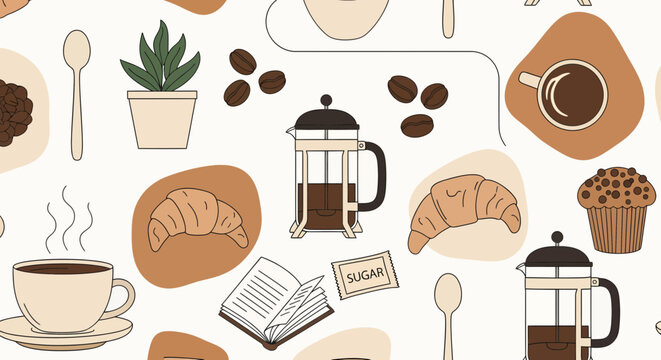 Relaxing Brew, Pastries, and Reading Experience in a Warm Home Environment