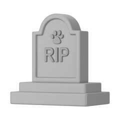 PNG 3D tombstone, element illustration, transparent background