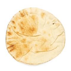traditional arabic flat wheat bread isolated