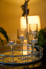 Romantic Candle lit dinner, eating by candlelight, rustic dinner party, vintage