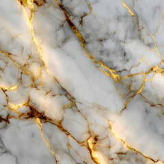 White and gold marble