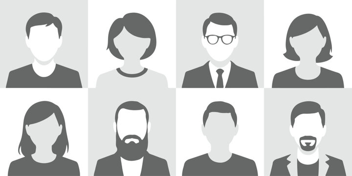 avatar pack eight vector user profile portraits for team listing