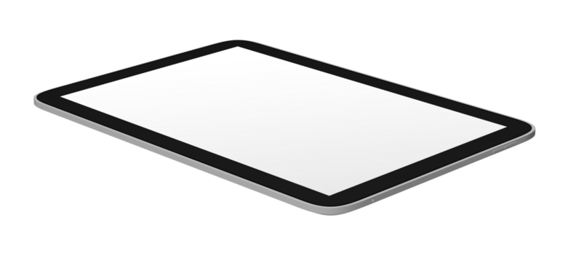 Digital tablet screen mockup transparent png