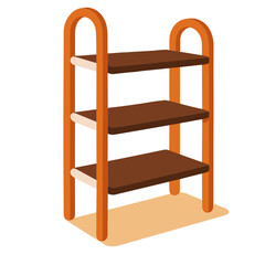 Shoe Storage Shelf , Minimalist Home Vector Illustration
