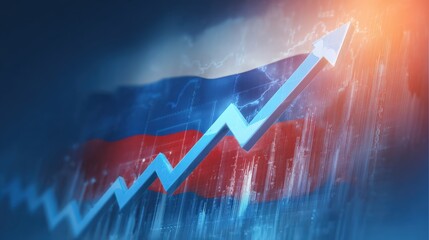 A dynamic illustration of financial growth, visualized with an upward-trending arrow against a backdrop evoking a sense of forward momentum.  ..Created with Generative AI, not depicting real subjects.