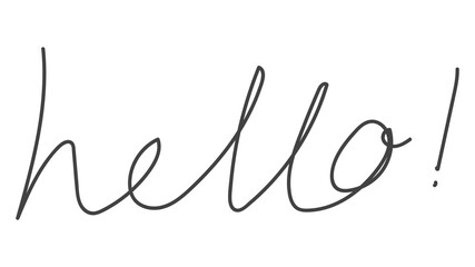Hello doodle typography design element
