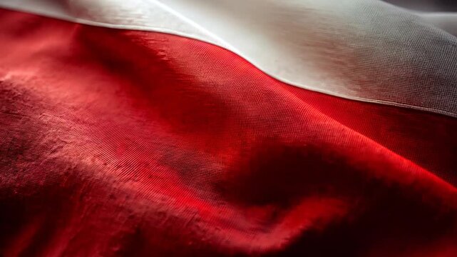 polish flag poland polska waving in the wind