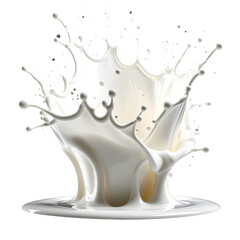 Milk Splash An elegant milk splash with droplets on a dark background