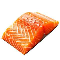 Fresh salmon fillet, vibrant orange with visible muscle fibers
