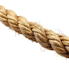 Braided rope close-up with textured fibers on a dark background