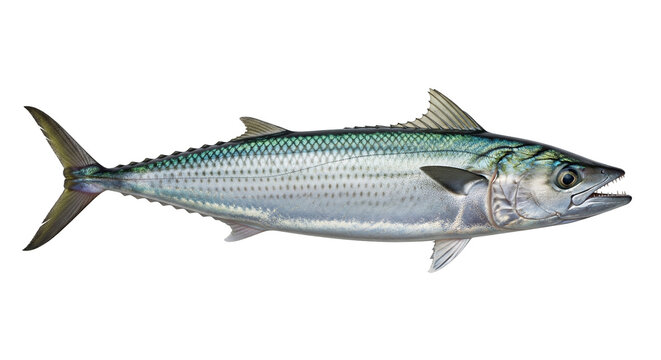 King mackerel Scomberomorus cavalla isolated on transparent background showcasing its distinct shape and features